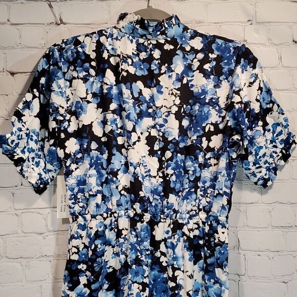 Lapis blue and white floral midi dress NWT - Picture 10 of 12